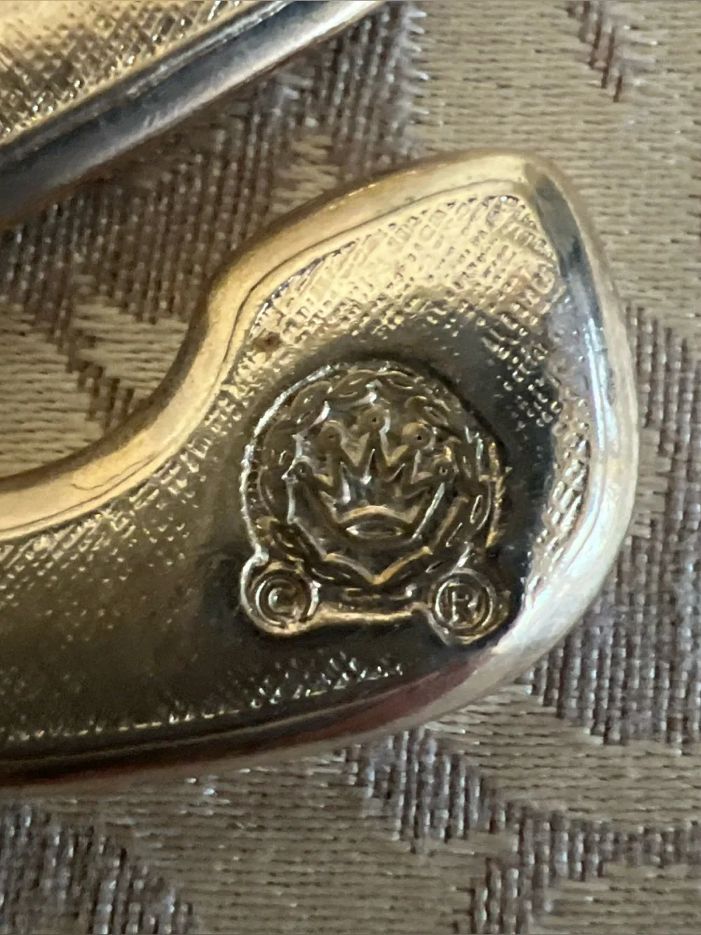 Vintage Keychain Big Metal “S” with crown stamp mark Gift